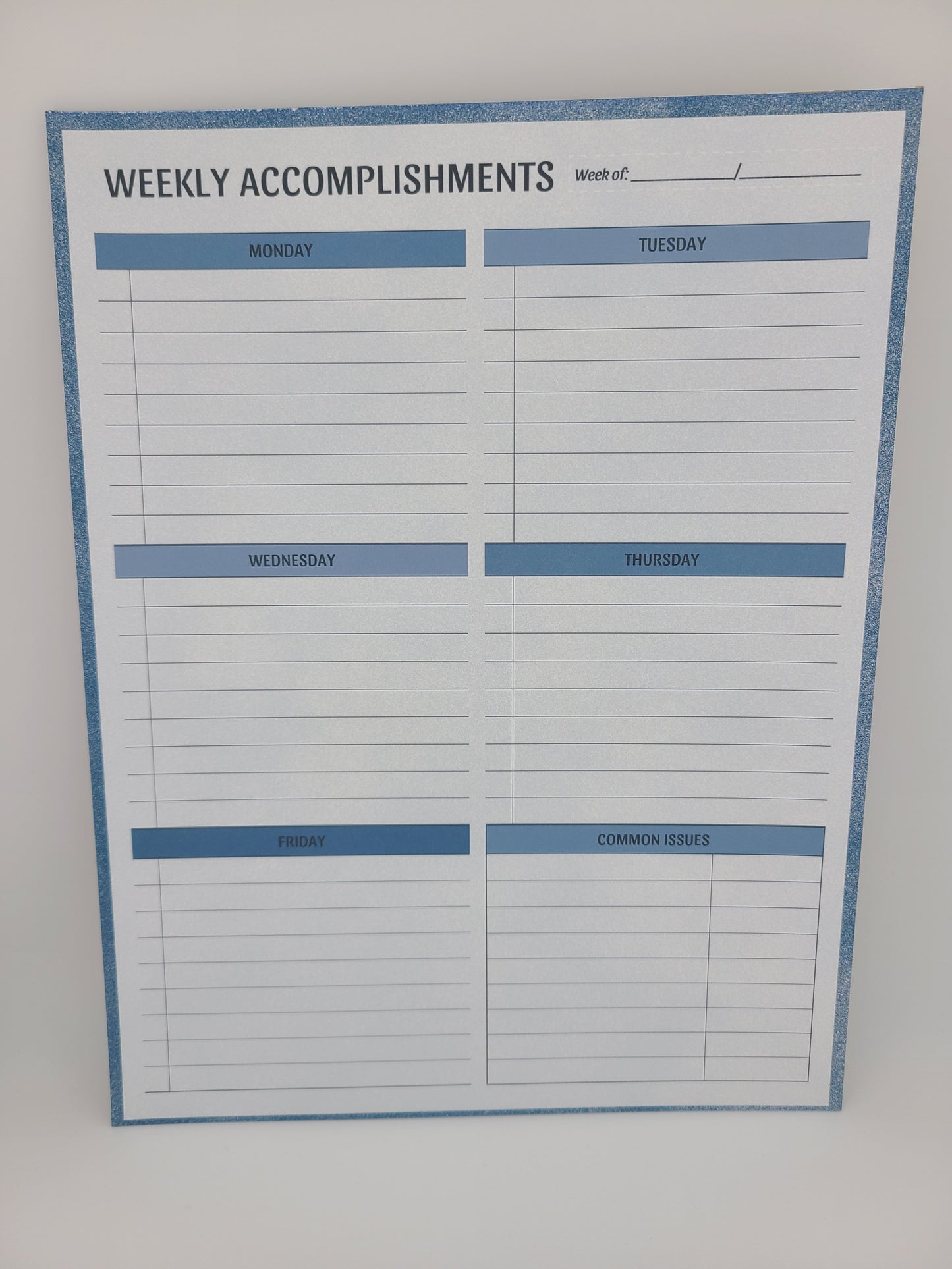 Weekly Accomplishments